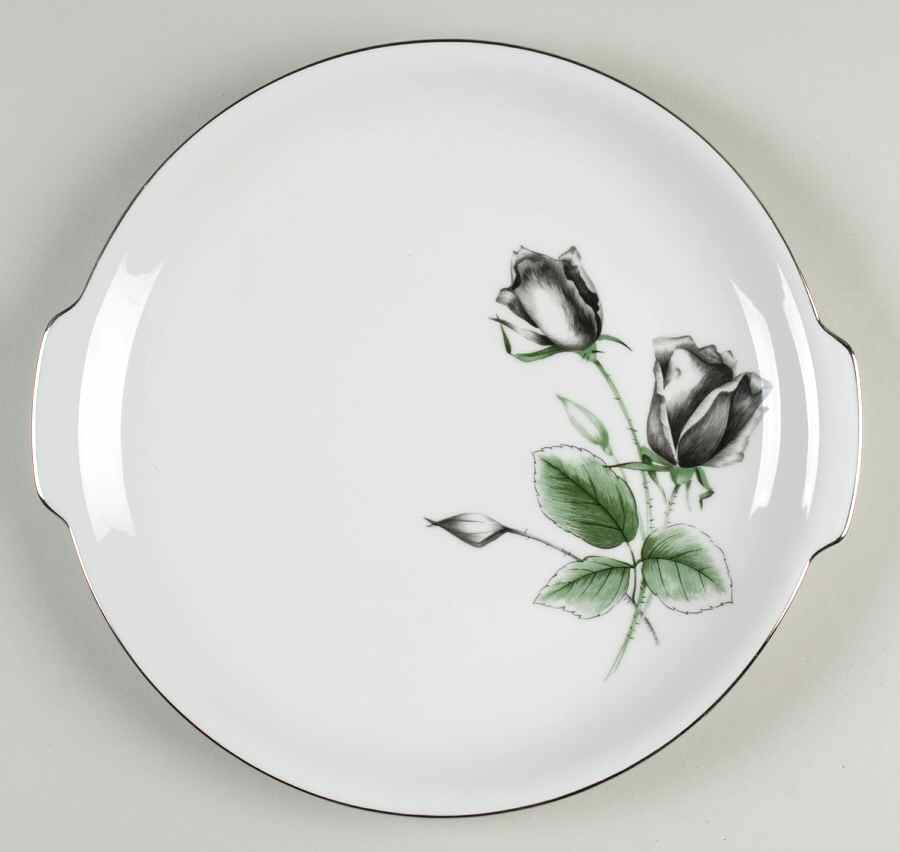 Midnight Rose Handled Cake Plate by Stonegate-1