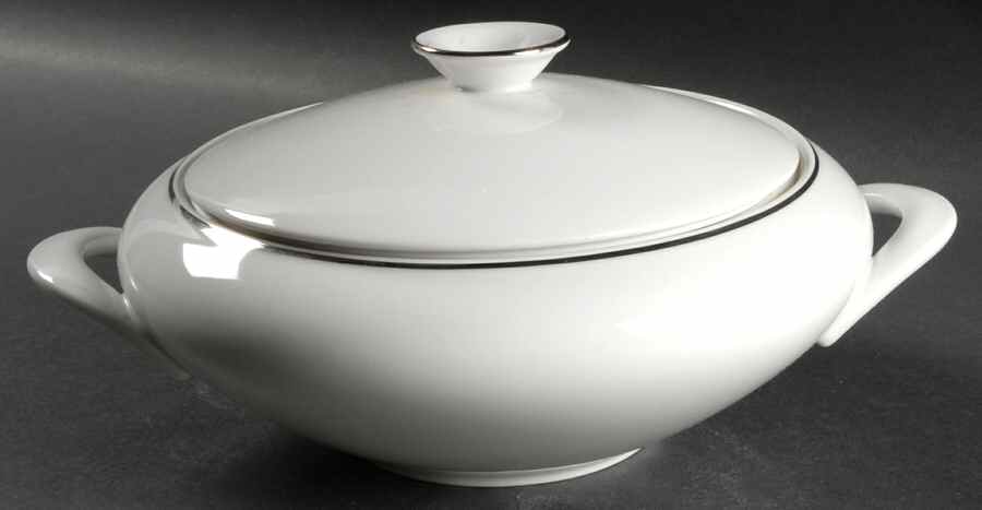 My Devotion (Platinum Trim) Round Covered Vegetable by Stonegate-1