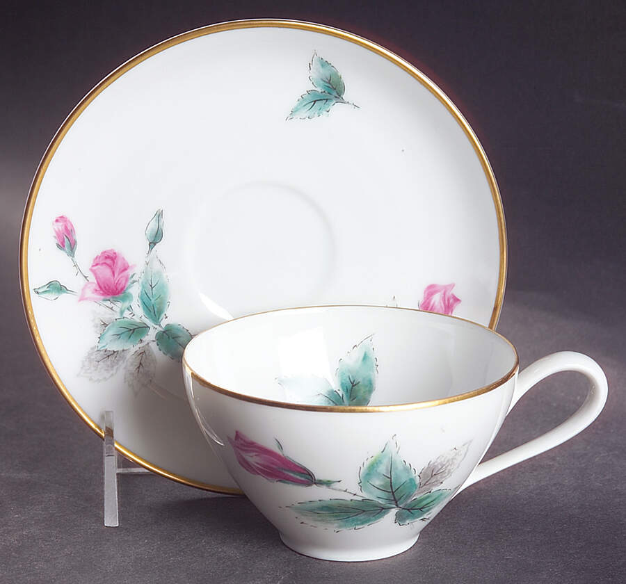 Sonata Flat Cup & Saucer Set by Stonegate-1