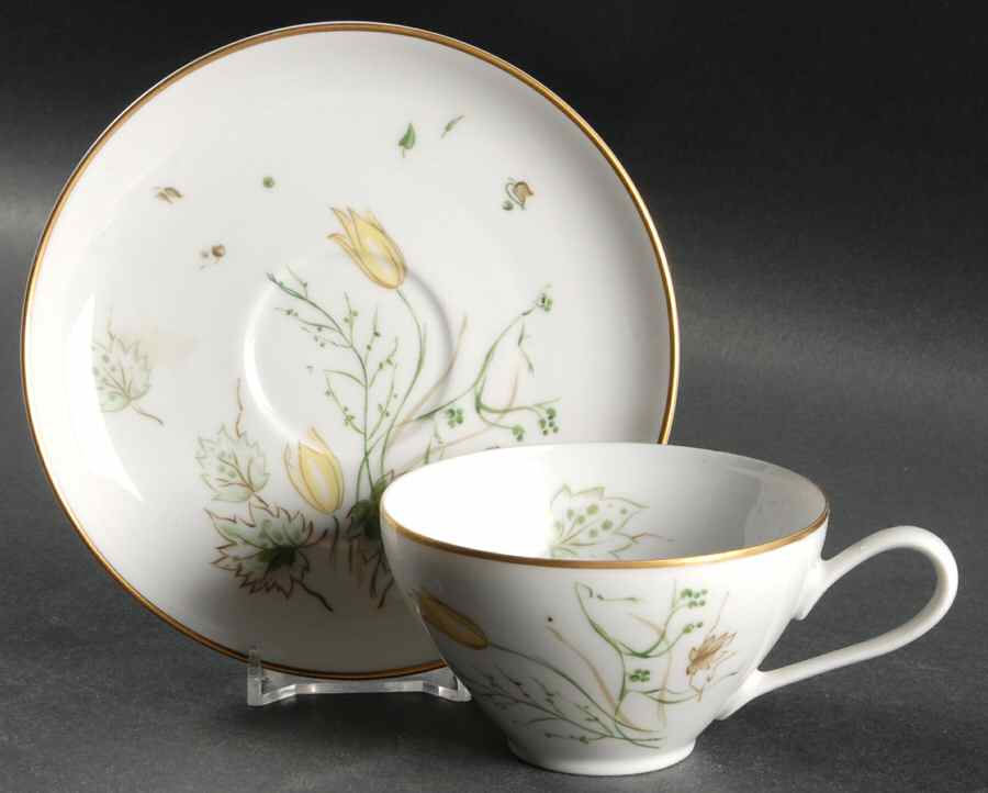 Spring Breeze Flat Cup & Saucer Set by Stonegate-1