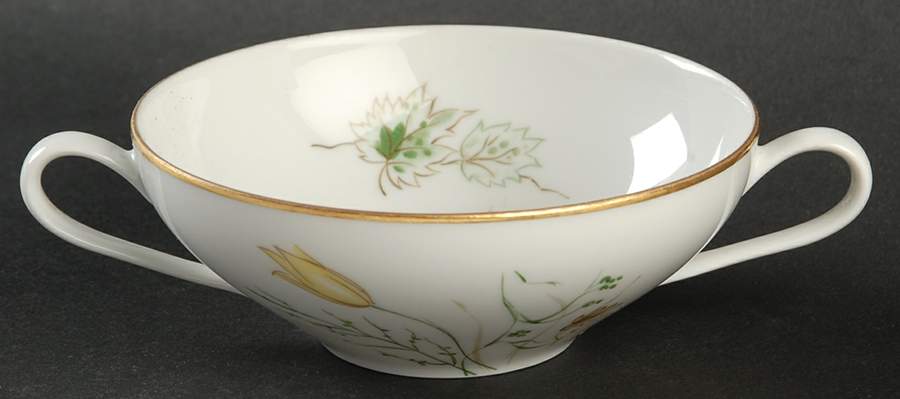Spring Breeze Flat Cream Soup Bowl by Stonegate-1