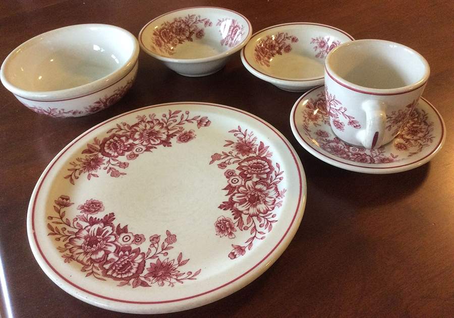 Berkshire Flat Cup & Saucer Set by Sterling China (USA)-1