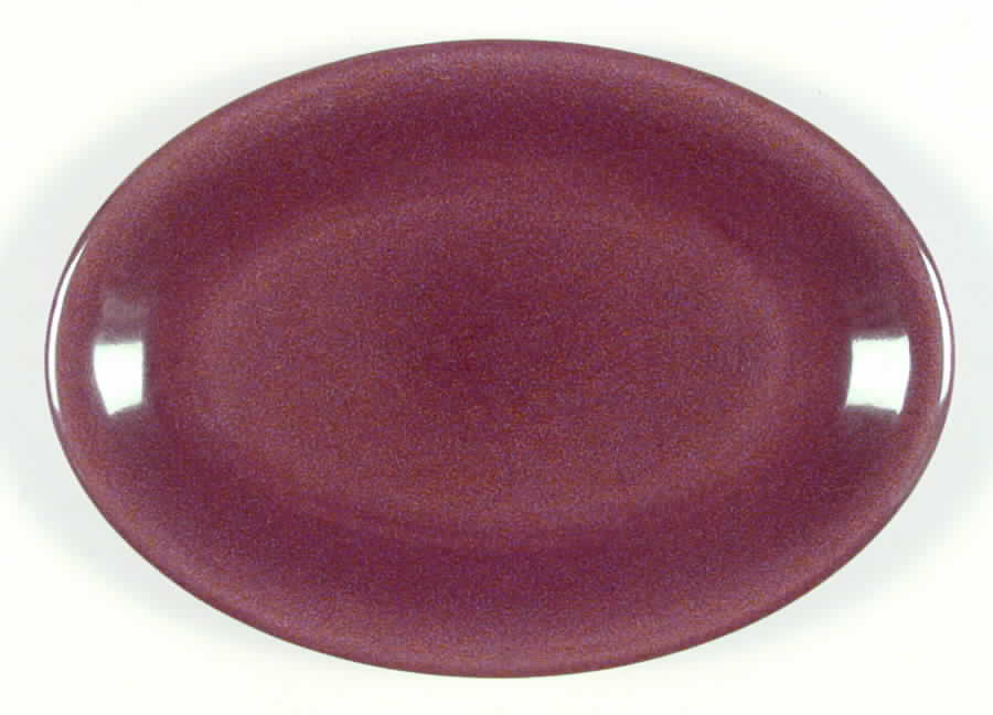Cedar Brown 10" Oval Serving Platter by Sterling China (USA)-1