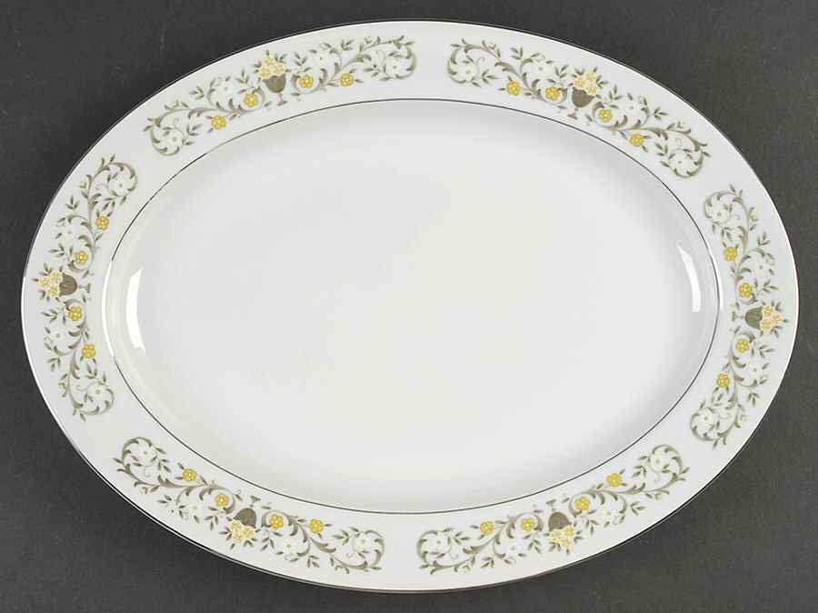 Florentine 14" Oval Serving Platter by Sterling China (Japan)-1