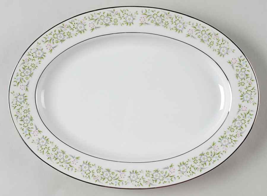 Springtime 12" Oval Serving Platter by Sterling China (Japan)-1