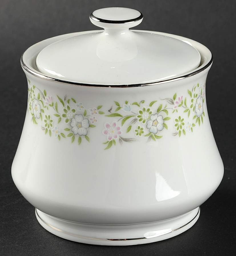 Springtime Sugar Bowl & Lid by Sterling China (Japan)-1