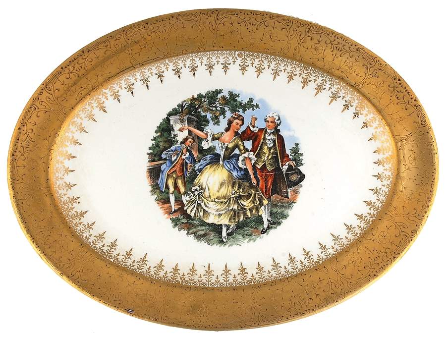 Golden Empress 11" Oval Serving Platter by Stetson-1