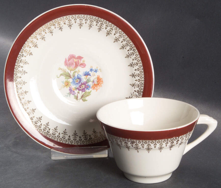 Lady Evette Flat Cup & Saucer Set by Stetson-1