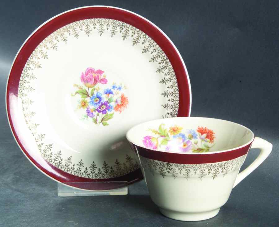 Lady Evette Flat Cup & Saucer Set by Stetson-1