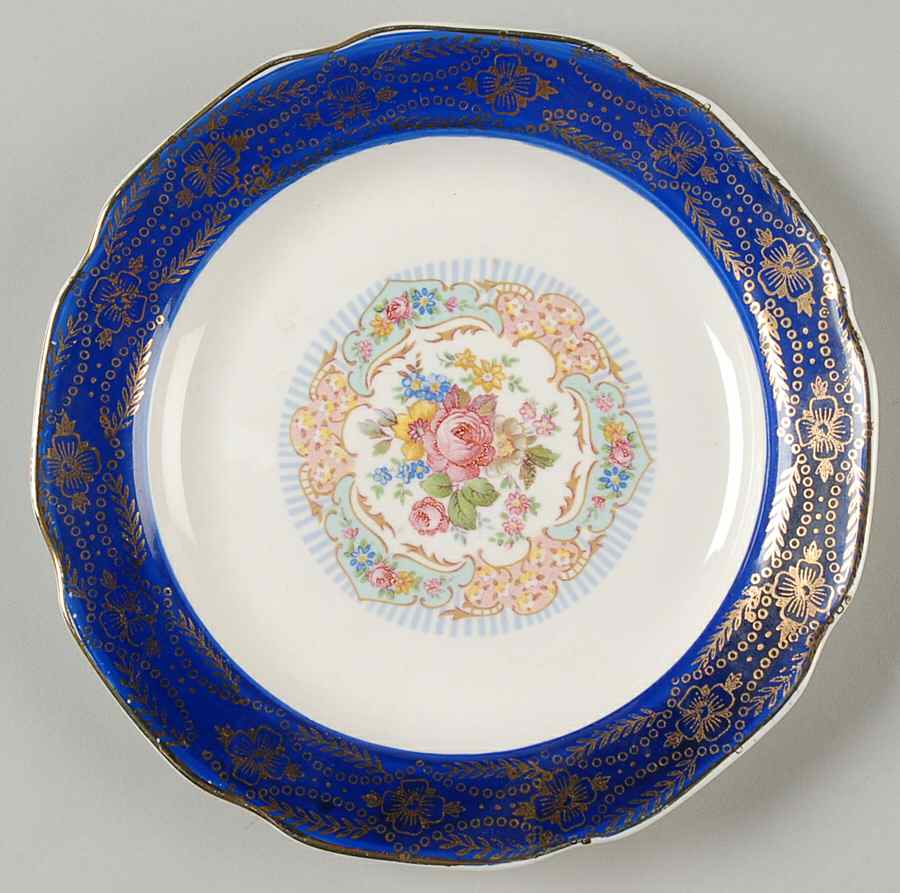 Madam du Barry Royal Blue (Center Band) Bread & Butter Plate by Stetson-1