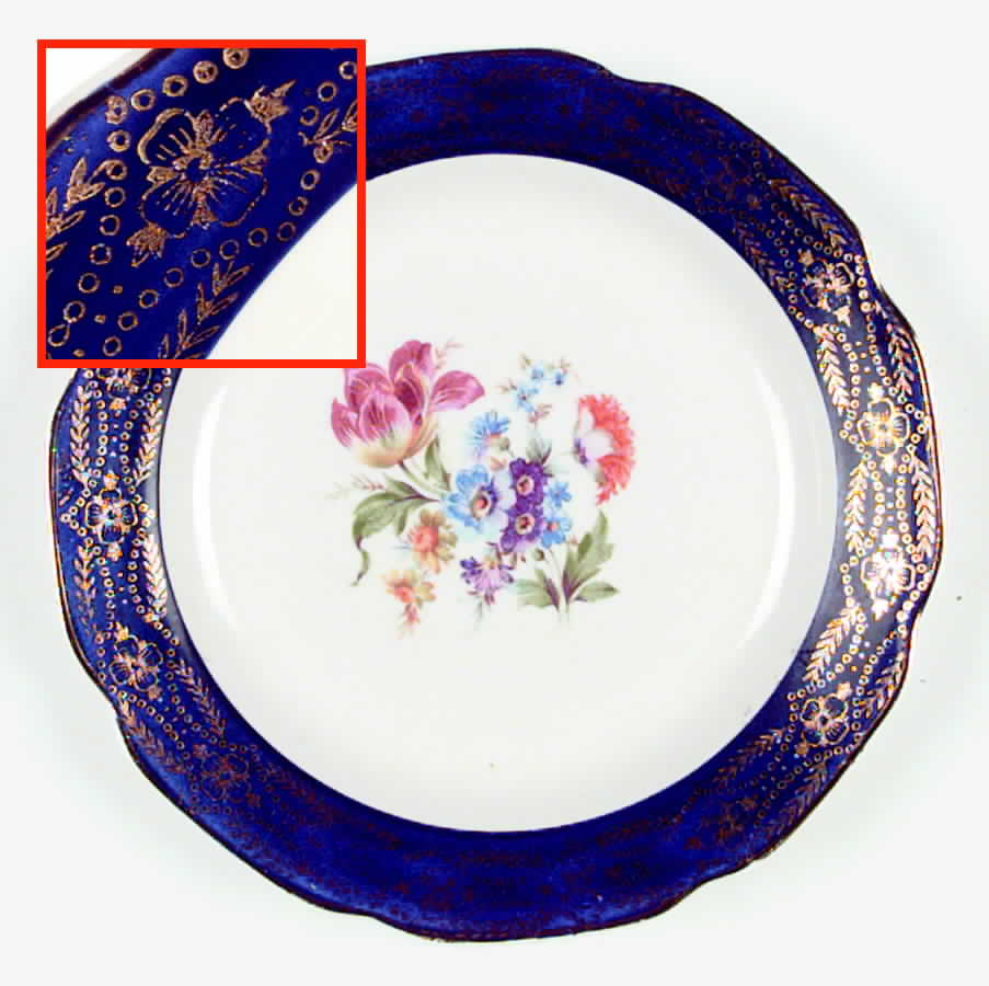 Madam du Barry Royal Blue (No Center Band) Dinner Plate by Stetson-1