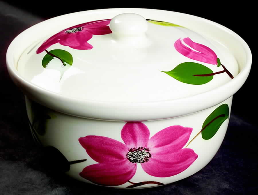 Meadow Rose 1.75 Qt Round Covered Casserole by Stetson-1