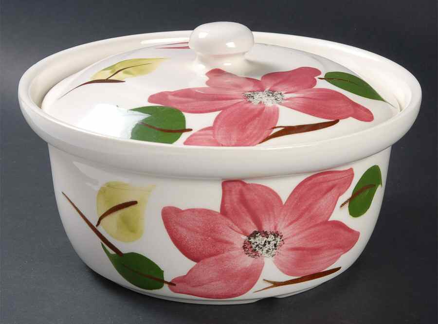 Meadow Rose 1.75 Qt Round Covered Casserole No Lid by Stetson-1