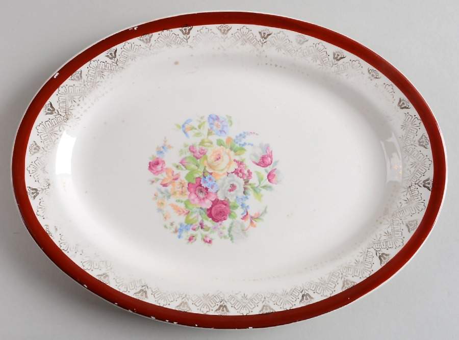 Red Knight 11" Oval Serving Platter by Stetson-1