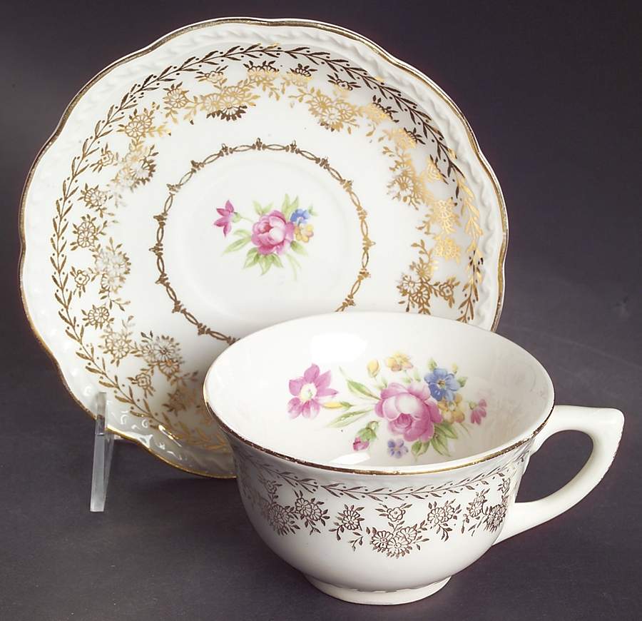 STT1 Footed Cup & Saucer Set by Stetson-1