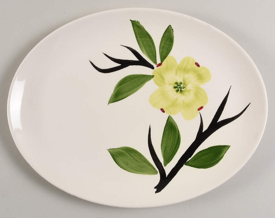 Dixie Dogwood 11" Oval Serving Platter by Stetson-1