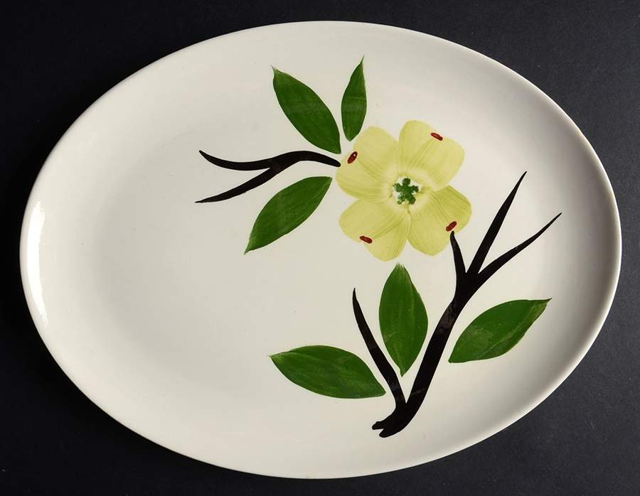 Dixie Dogwood 12" Oval Serving Platter by Stetson-1