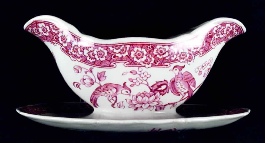 Carmen (No Trim) Gravy Boat with Attached Underplate by John Steventon & Son-1