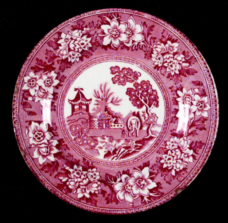 STV1 Pink Bread & Butter Plate by John Steventon & Son-1