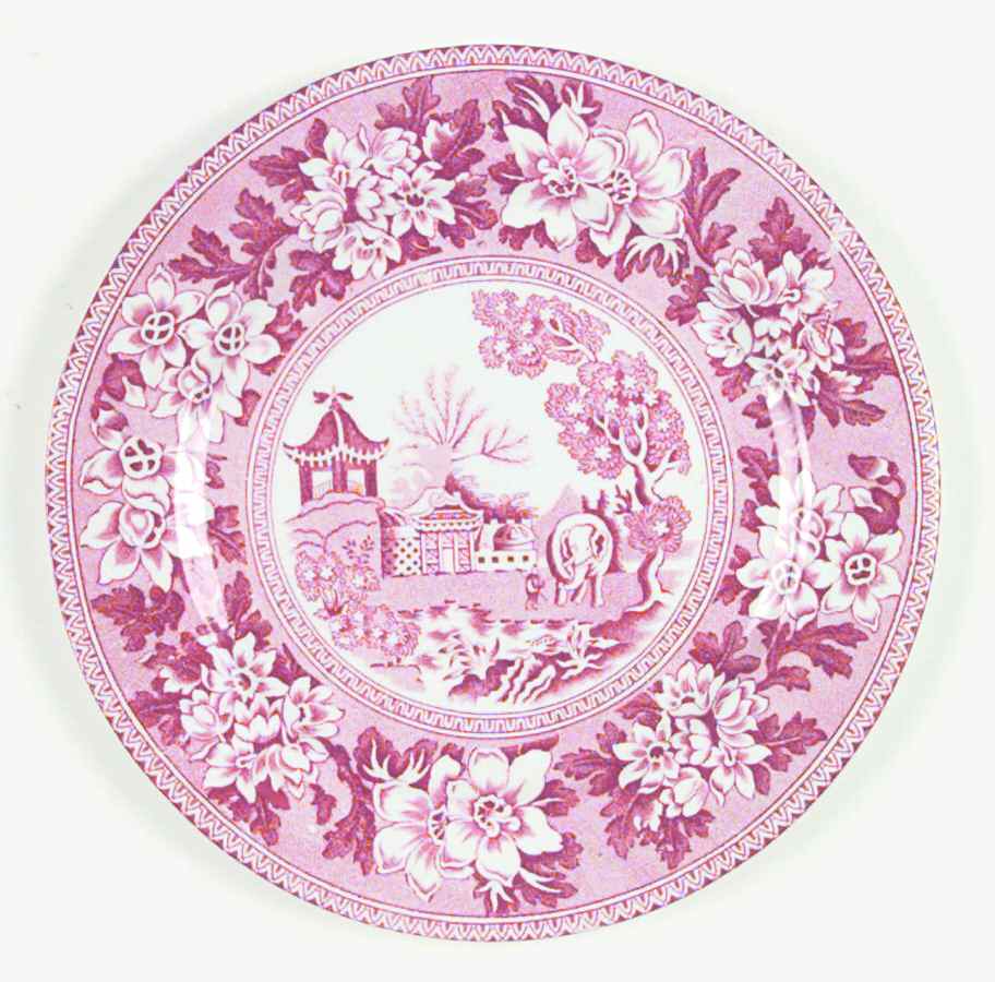 STV1 Pink Dinner Plate by John Steventon & Son-1