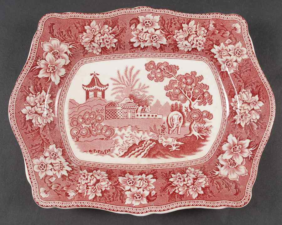 STV1 Pink 11" Oval Serving Platter by John Steventon & Son-1