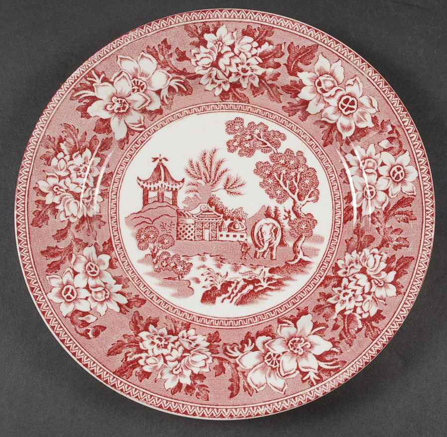 STV1 Pink Luncheon Plate by John Steventon & Son-1