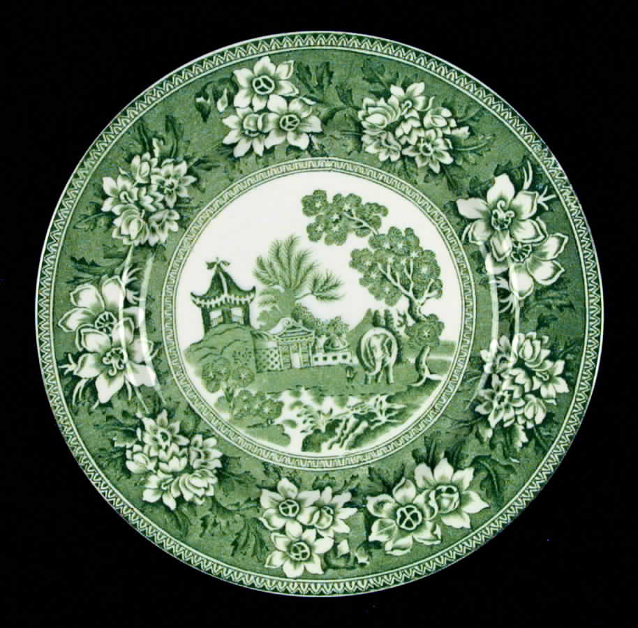STV1 Green Dinner Plate by John Steventon & Son-1