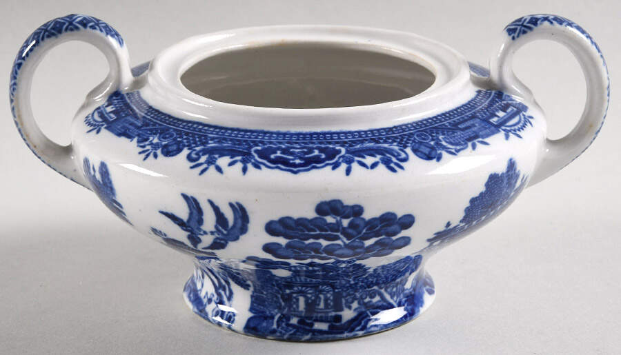 Willow Blue (Smooth) Sugar Bowl No Lid by John Steventon & Son-1