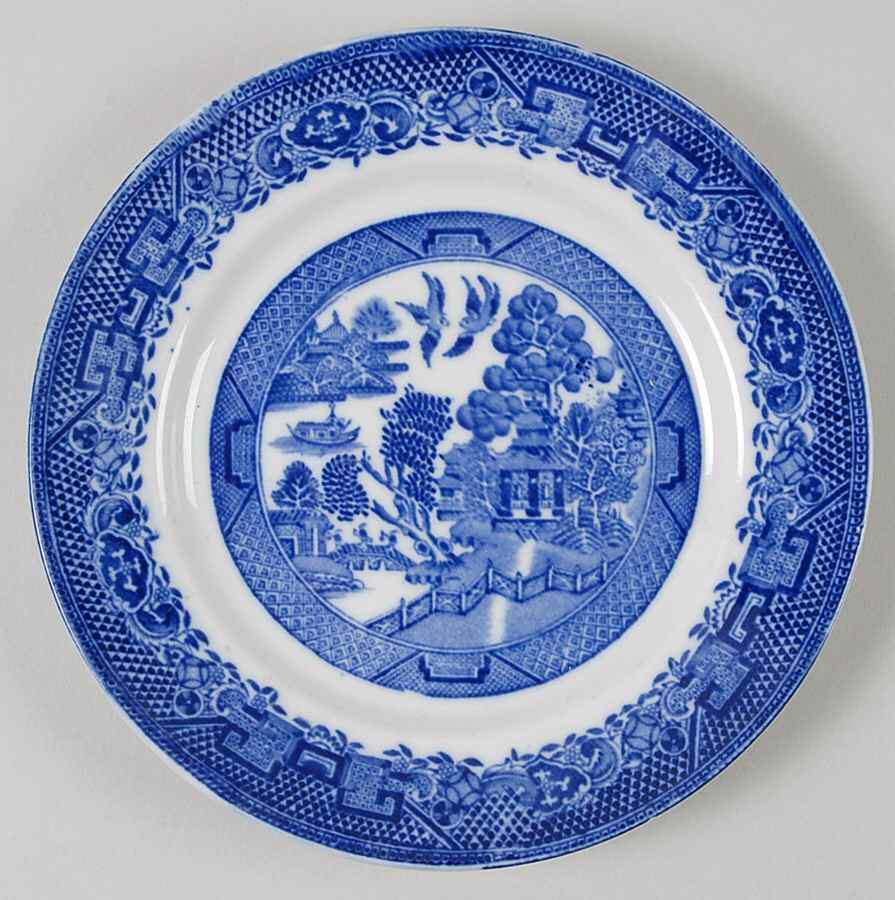Willow Blue (Smooth) Bread & Butter Plate by John Steventon & Son-1