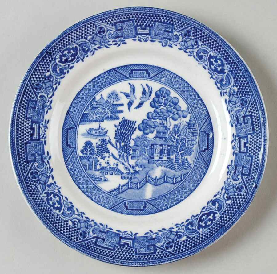 Willow Blue (Smooth) Salad Plate by John Steventon & Son-1