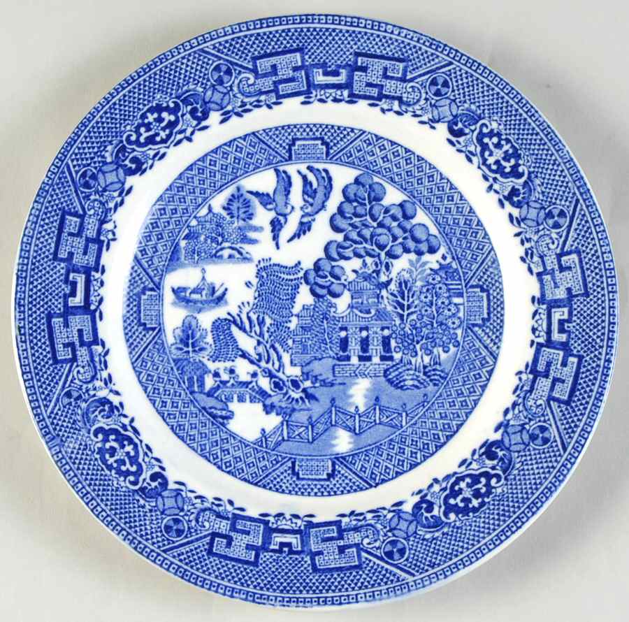 Willow Blue (Smooth) Salad Plate by John Steventon & Son-1