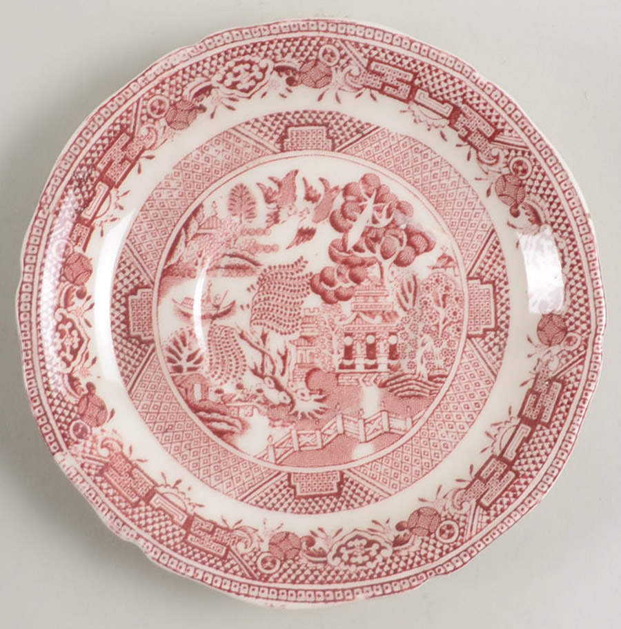 Willow Red Saucer by John Steventon & Son-1