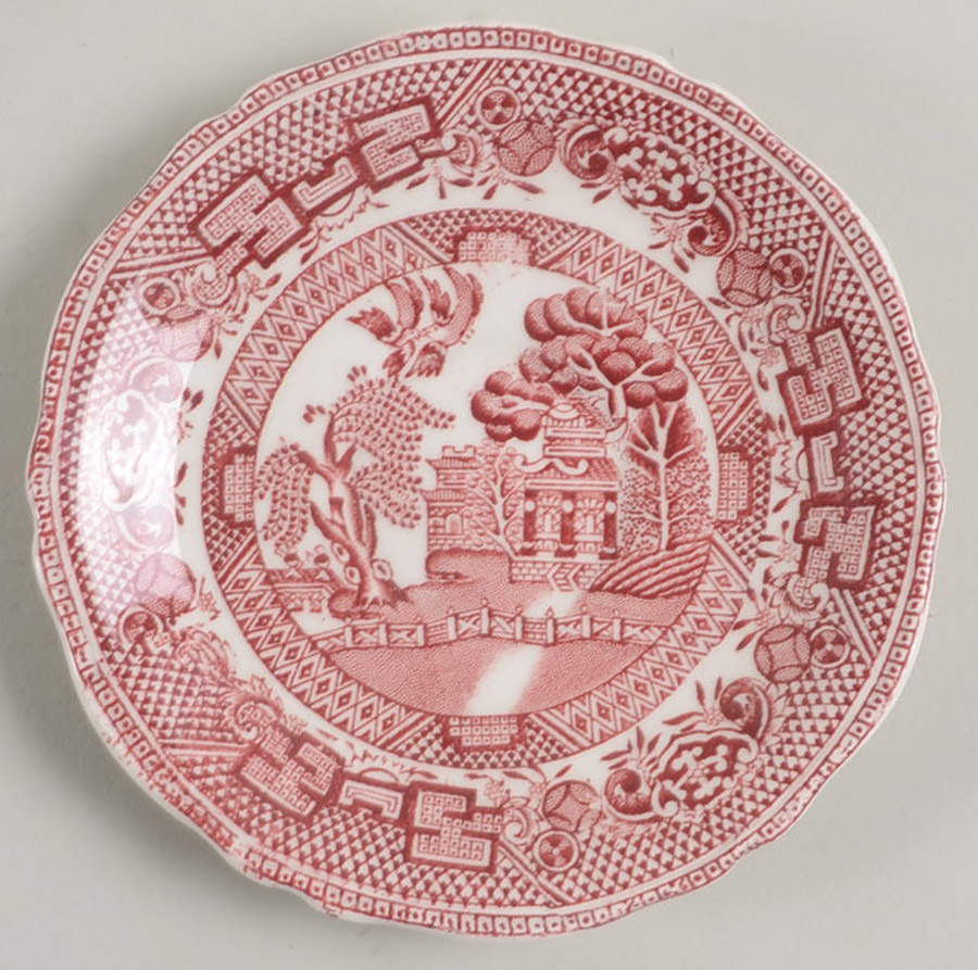 Willow Red Saucer for Demitasse Cup by John Steventon & Son-1