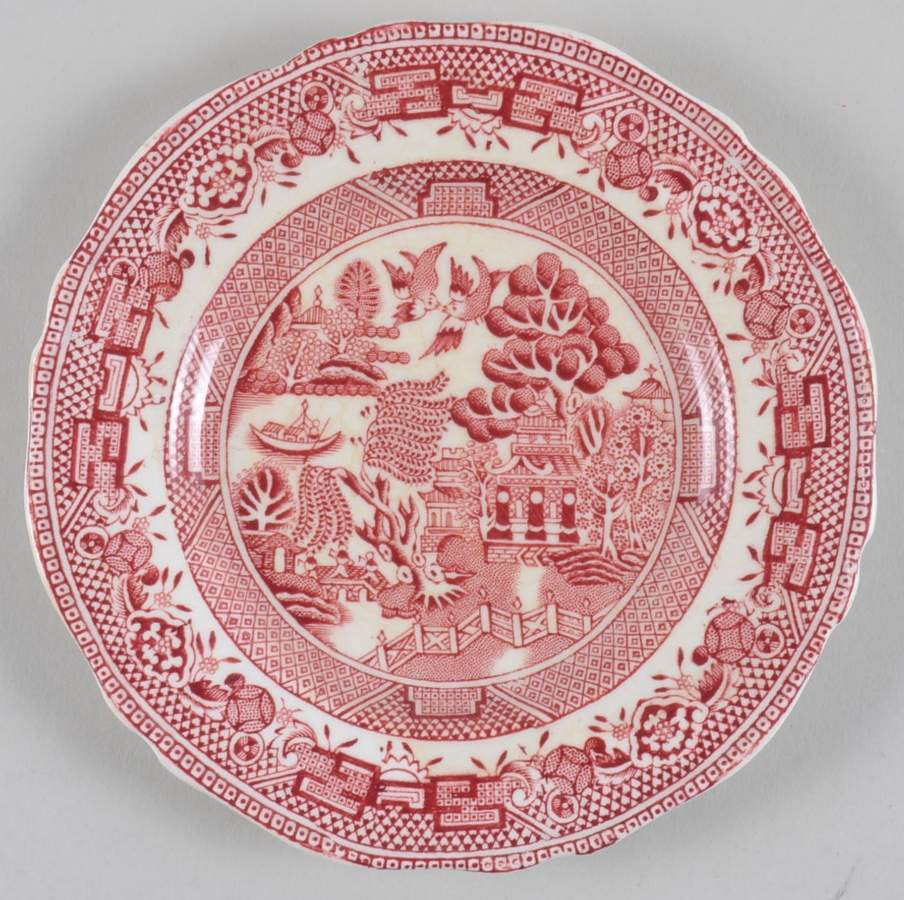 Willow Red Bread & Butter Plate by John Steventon & Son-1