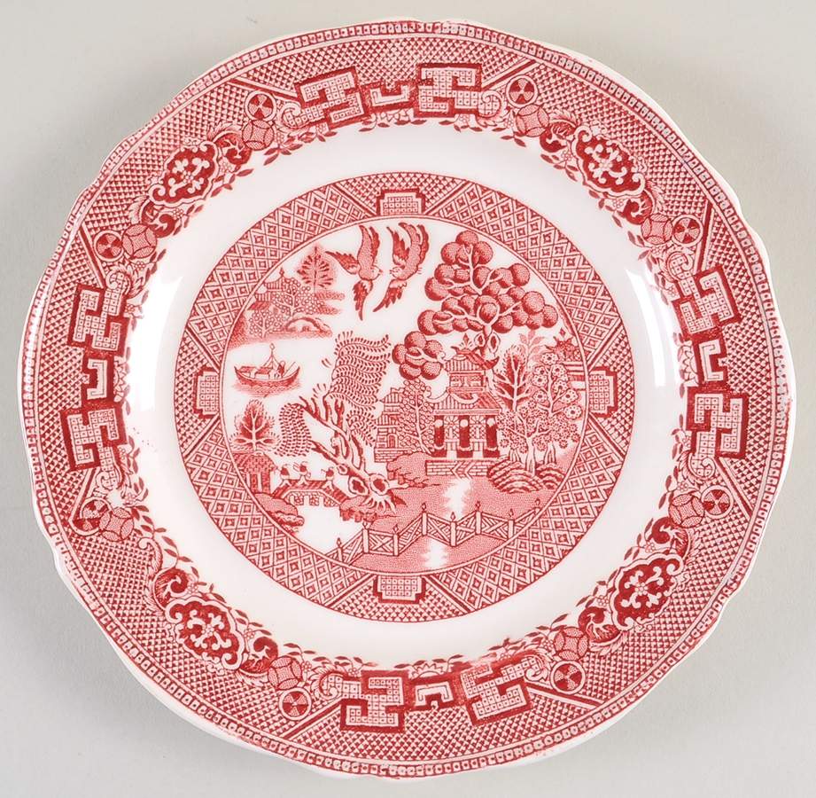 Willow Red Salad Plate by John Steventon & Son-1