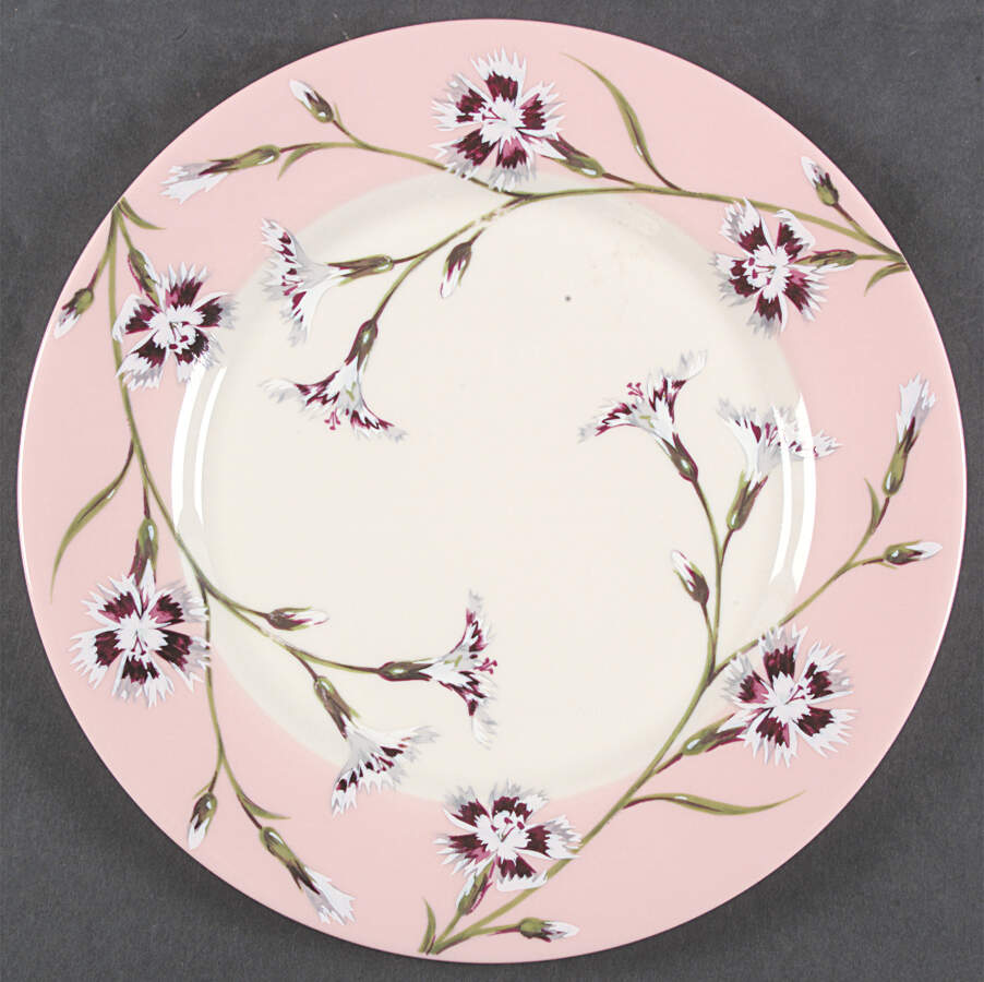Garden Pinks Pink Dinner Plate by Stewart House-1