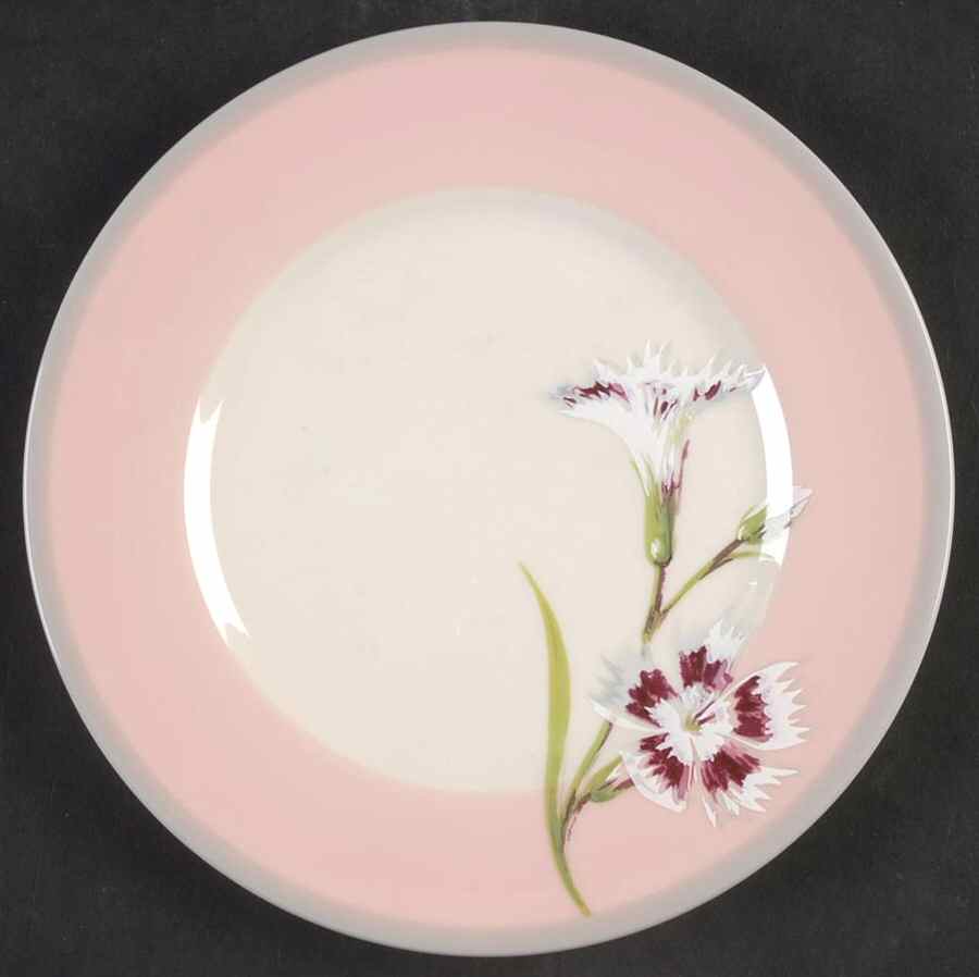 Garden Pinks Pink Bread & Butter Plate by Stewart House-1
