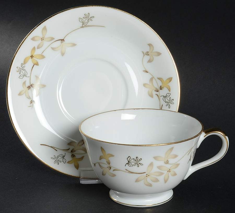 Barbara Footed Cup & Saucer Set by Summit-1