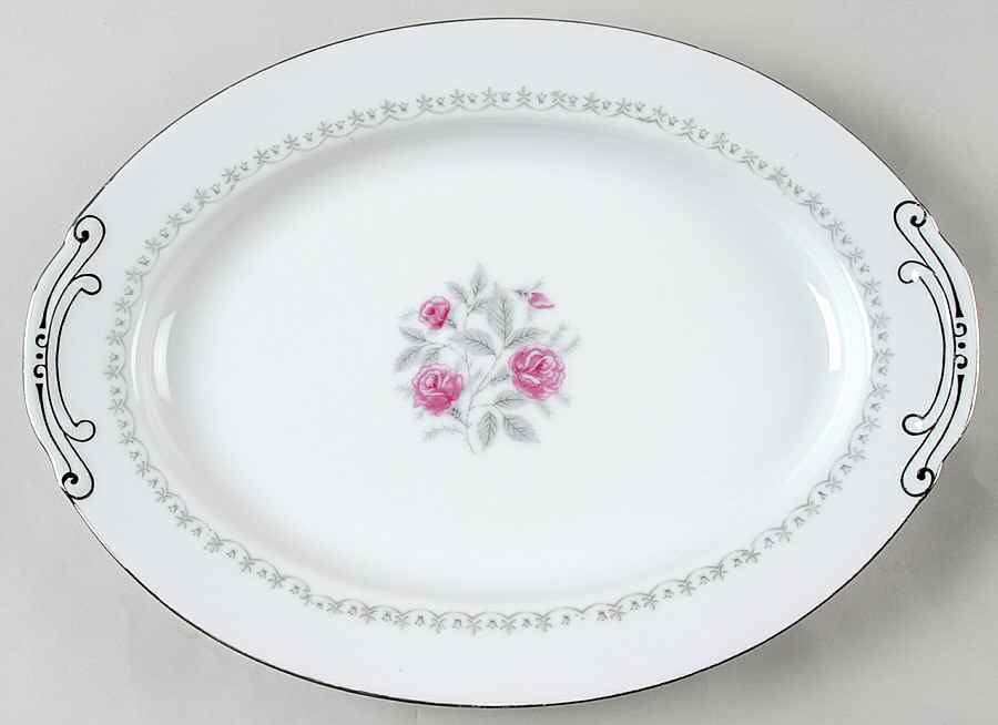 Dawn Rose 12" Oval Serving Platter by Summit-1
