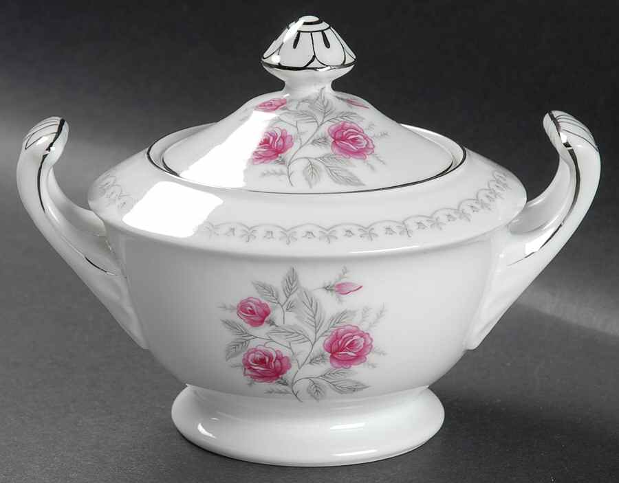 Dawn Rose Sugar Bowl & Lid by Summit-1