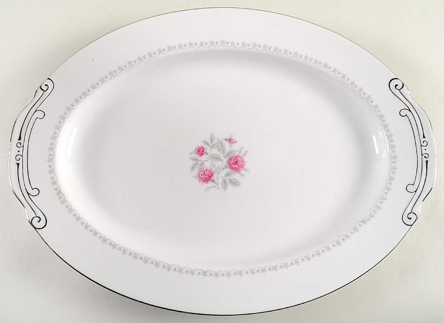 Dawn Rose 16" Oval Serving Platter by Summit-1