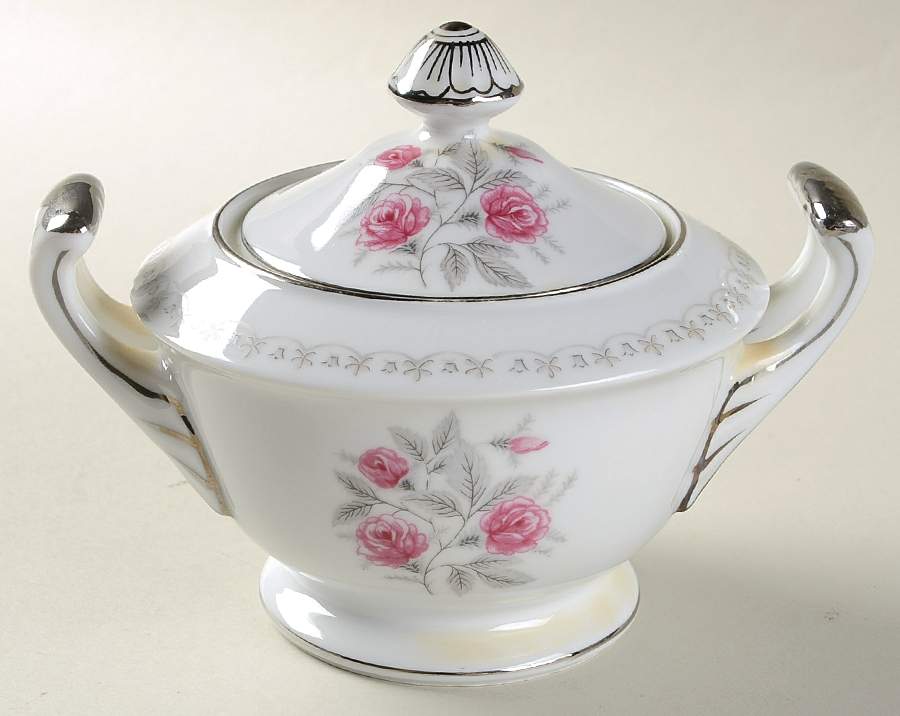 Dawn Rose Sugar Bowl & Lid by Summit-1