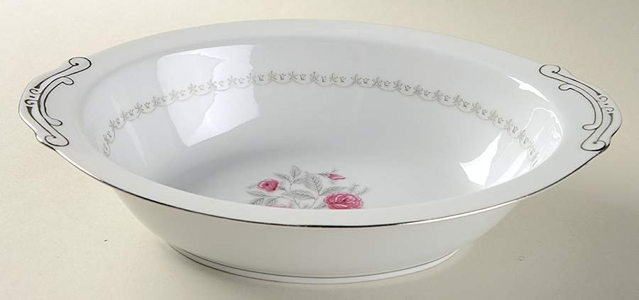 Dawn Rose 10" Oval Vegetable Bowl by Summit-1