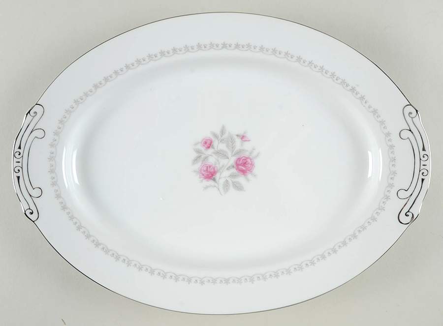 Dawn Rose 14" Oval Serving Platter by Summit-1