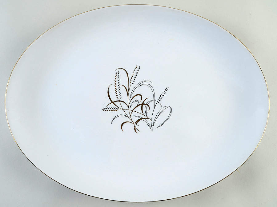 Dancing Wheat 16" Oval Serving Platter by Summit-1