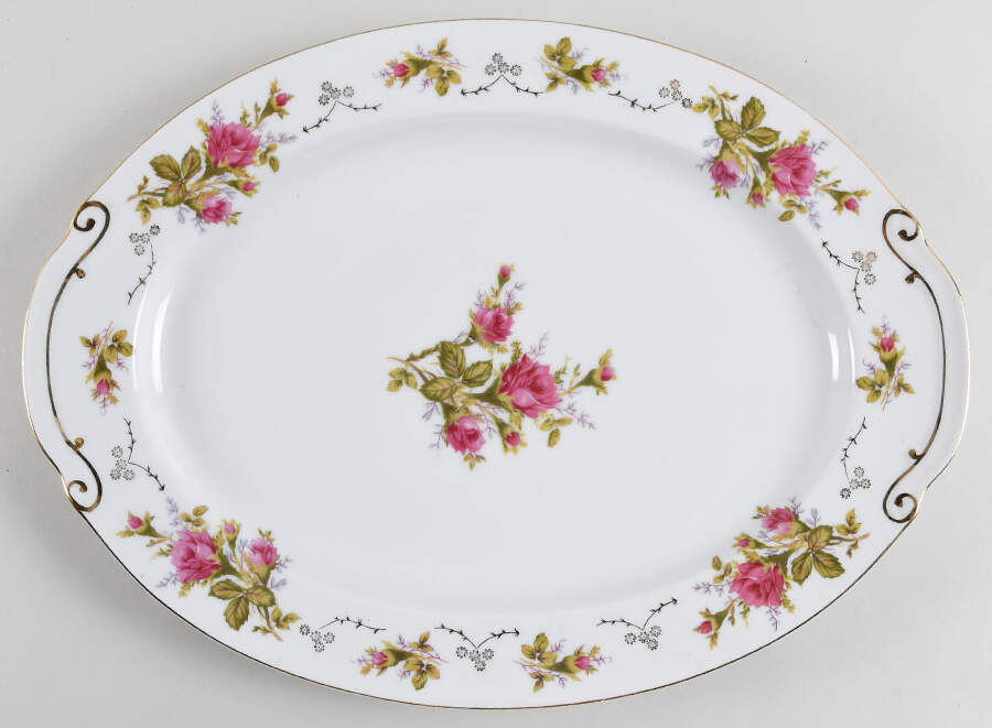 Moss Rose 16" Oval Serving Platter by Summit-1