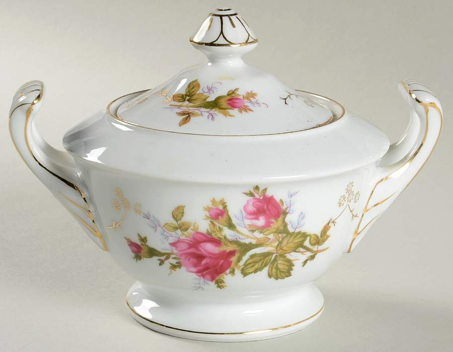 Moss Rose Sugar Bowl & Lid by Summit-1