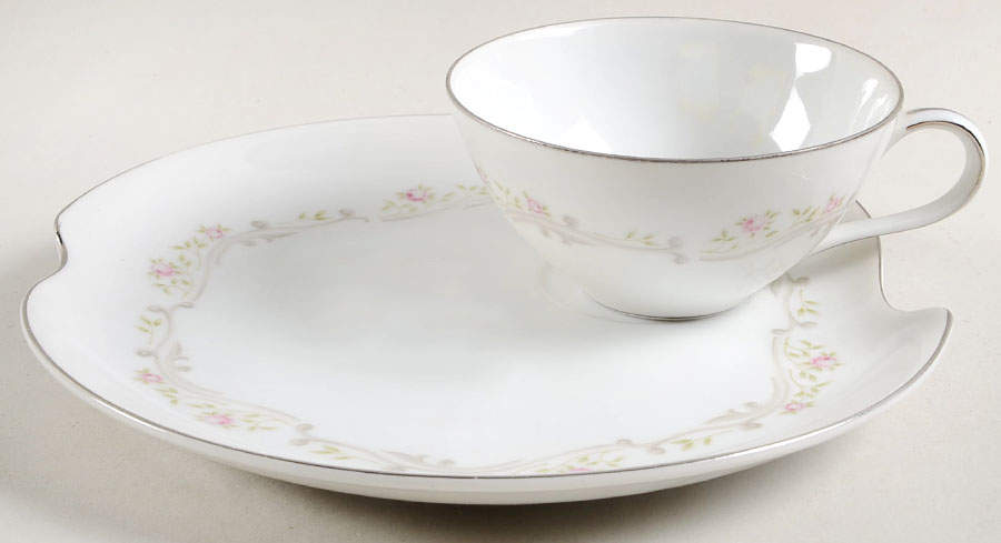 Rose Bud Snack Plate & Cup Set by Summit-1