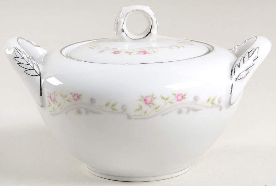 Rose Bud Sugar Bowl & Lid by Summit-1