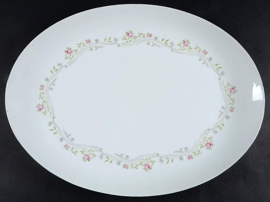 Rose Bud 16" Oval Serving Platter by Summit-1